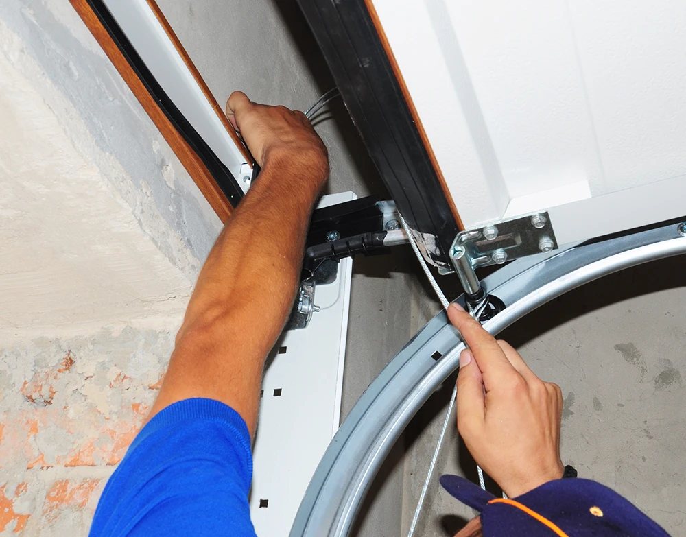 Contractor repair and install garage door