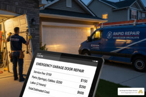 emergency garage door repair cost