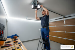 sectional garage door opener installation