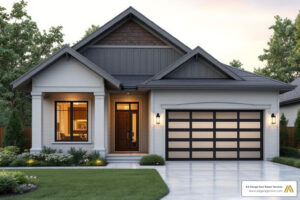 8x7 insulated garage door with windows