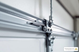 Bent garage door track