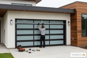 one piece garage door installation
